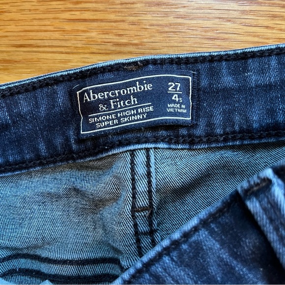 Abercrombie & Fitch Simone high rise super skinny jeans size 27 / 4 S - Picture 5 of 5